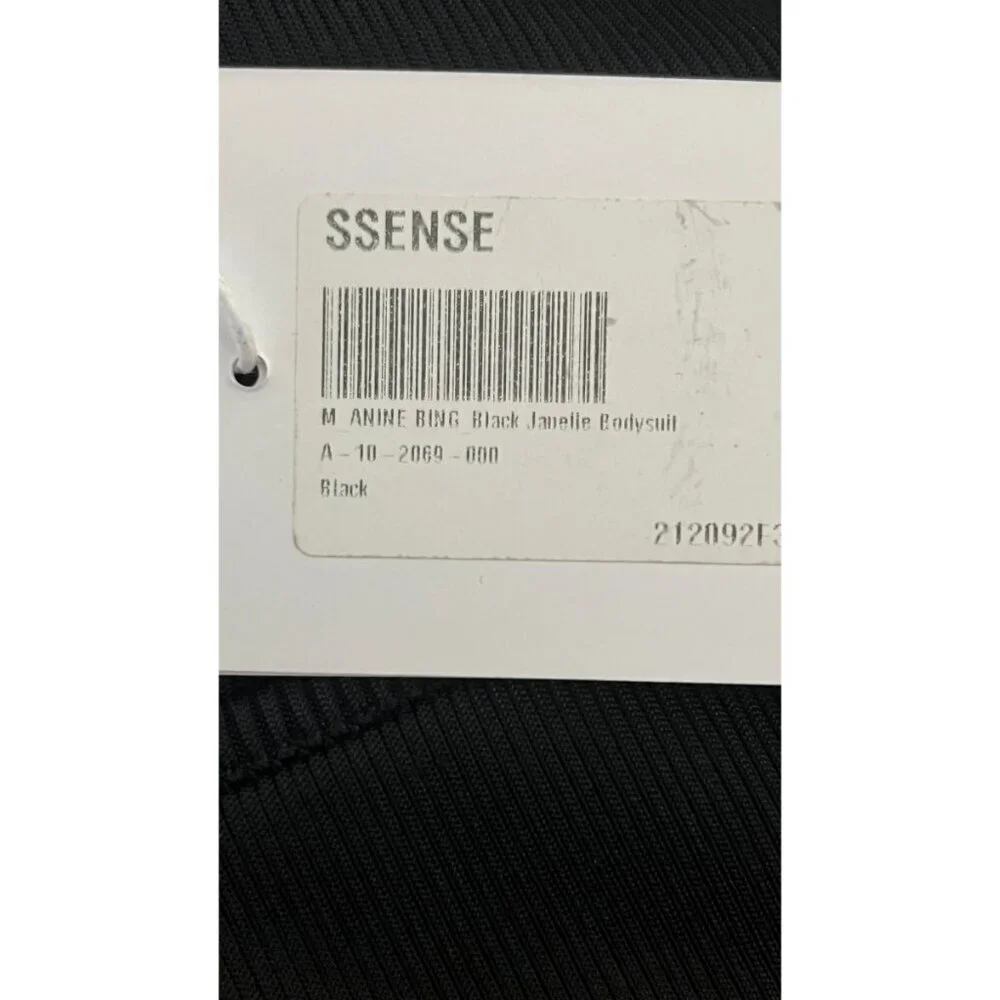 BNWT ANINE BING 'JANELLE' BLACK BODYSUIT - Picture 7 of 8